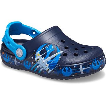 Zuecos Crocs Fun Lab Lights Luke Skywalker Niña Azul Marino | Mexico 1599DFMN